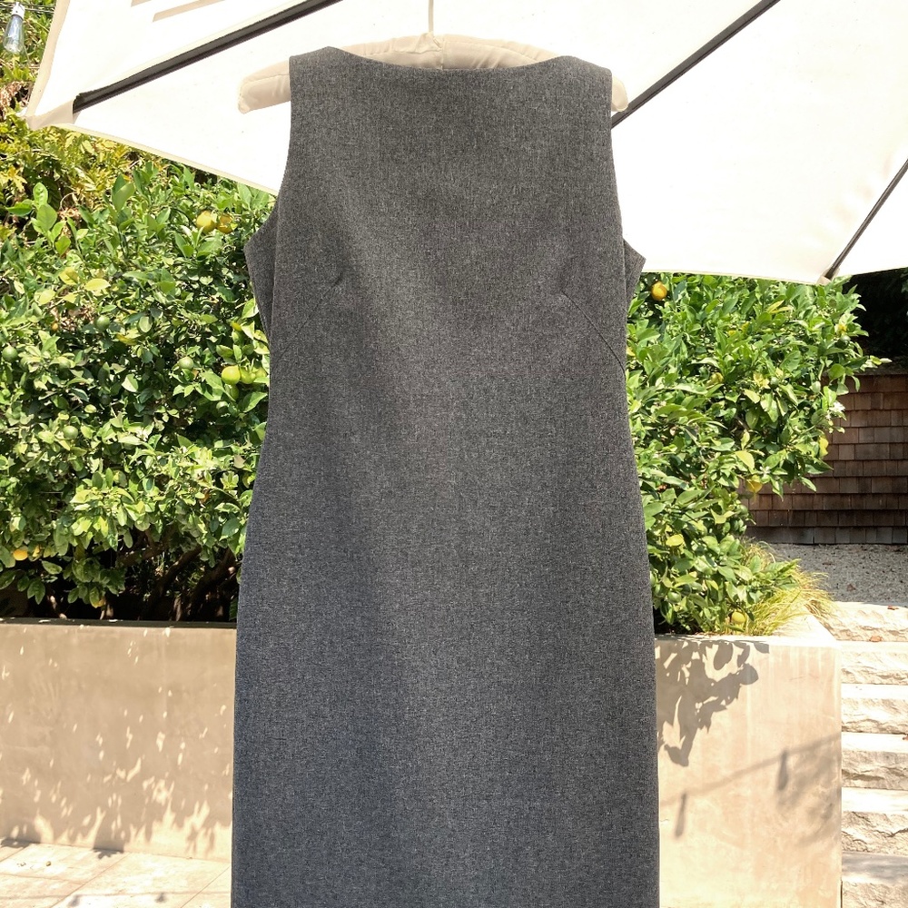 Zeni Grey Tailored Midi Dress